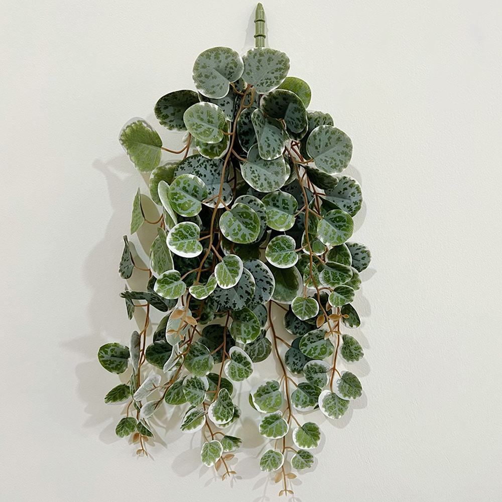 Rattan Plant Basket - 人工ユーカリの葉,偽のつる植物,壁の植物,結婚式のための籐,庭の装飾,49cm