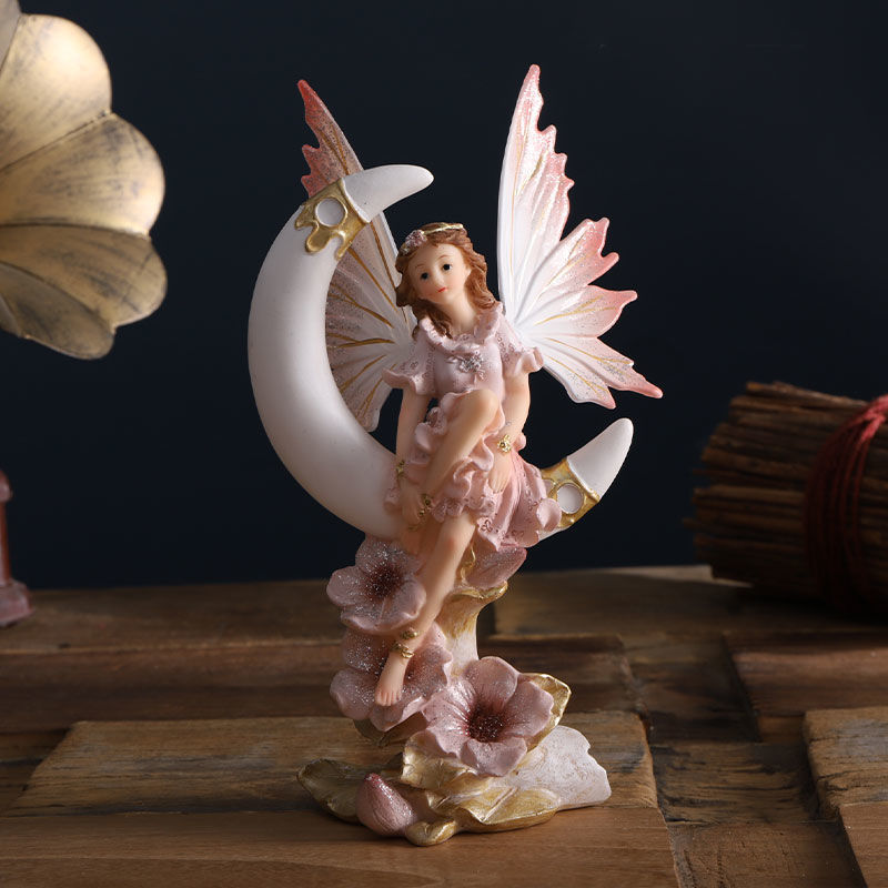 Home Decor Za - 北欧の天使の妖精の庭の像、現代美術像、机のための装飾的な置物、リビングルームの装飾、家の装飾