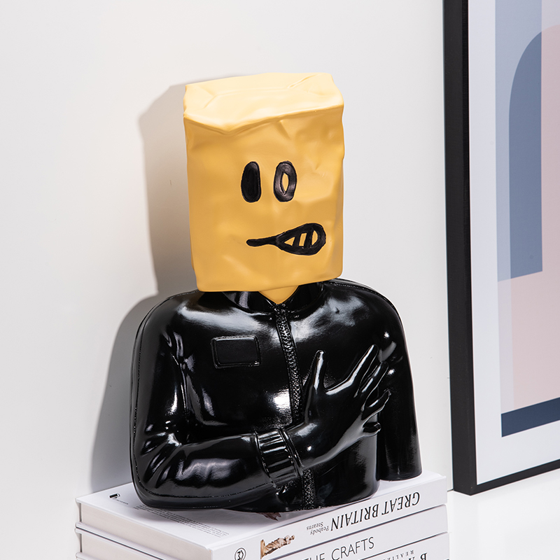 Home Decor Y2K - 北欧家の装飾バンクシー像リビングルームの装飾ホームアクセサリー樹脂フィギュア彫刻ルームの装飾置物インテリア用
