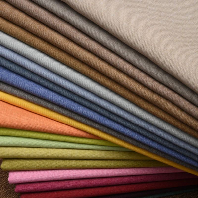 Linen Table Runner - 厚みのあるコットンリネン生地、メートルによる室内装飾ソファカバー枕カバーバッグテーブルクロス DIY 縫製布ソフト無地ブラウン