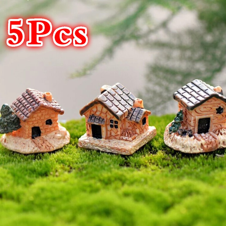 5 個ミニドールハウスストーンハウス樹脂装飾家庭や庭の DI - Home Decor Za のレビューと価格