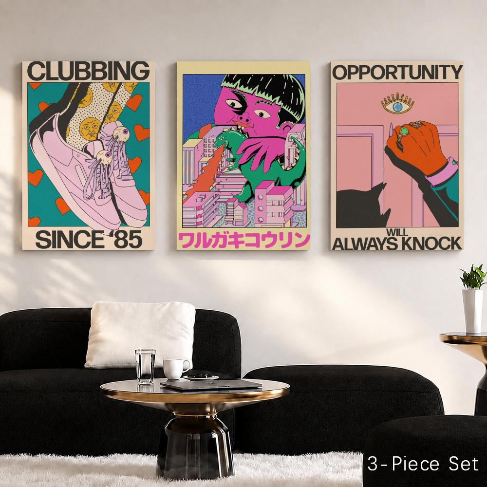 ジャパンディスタイルのアザゼルス、Y2K風、額装された壁掛け - Home Decor Y2K のレビューと価格