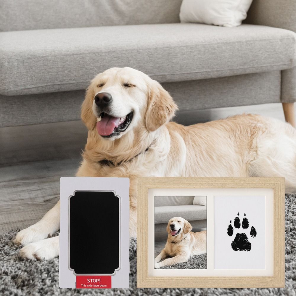木製ペット足跡キット インクレスキット クリーンタッチメモリ - Bamboo Photo Frame のレビューと価格