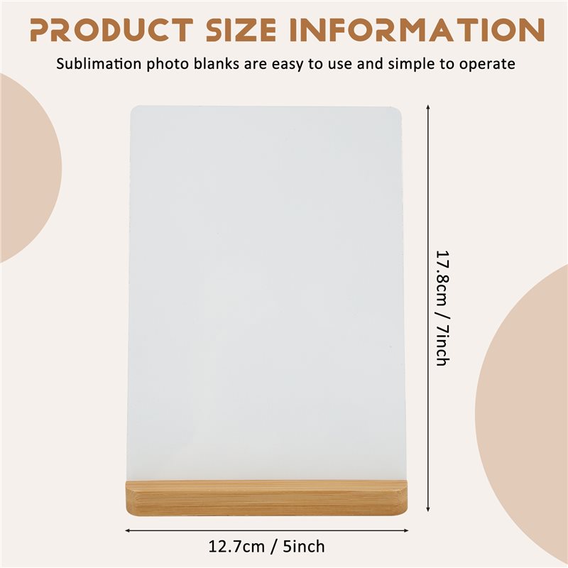 必須アイテム6個セット昇華型フォトフレームブランク5×7イン - Bamboo Photo Frame のレビューと価格