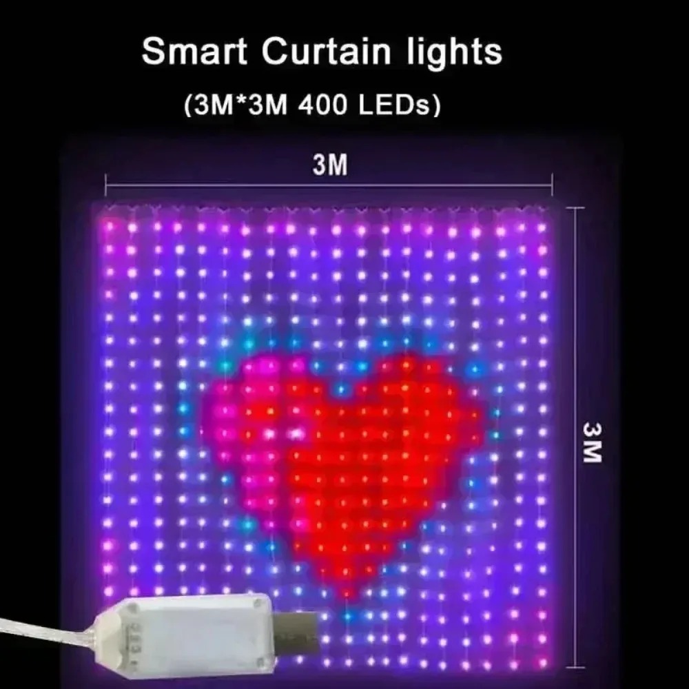 LEDピクセルカーテンライト、Bluetoothアプリで制御 - Home Decor Free App のレビューと価格
