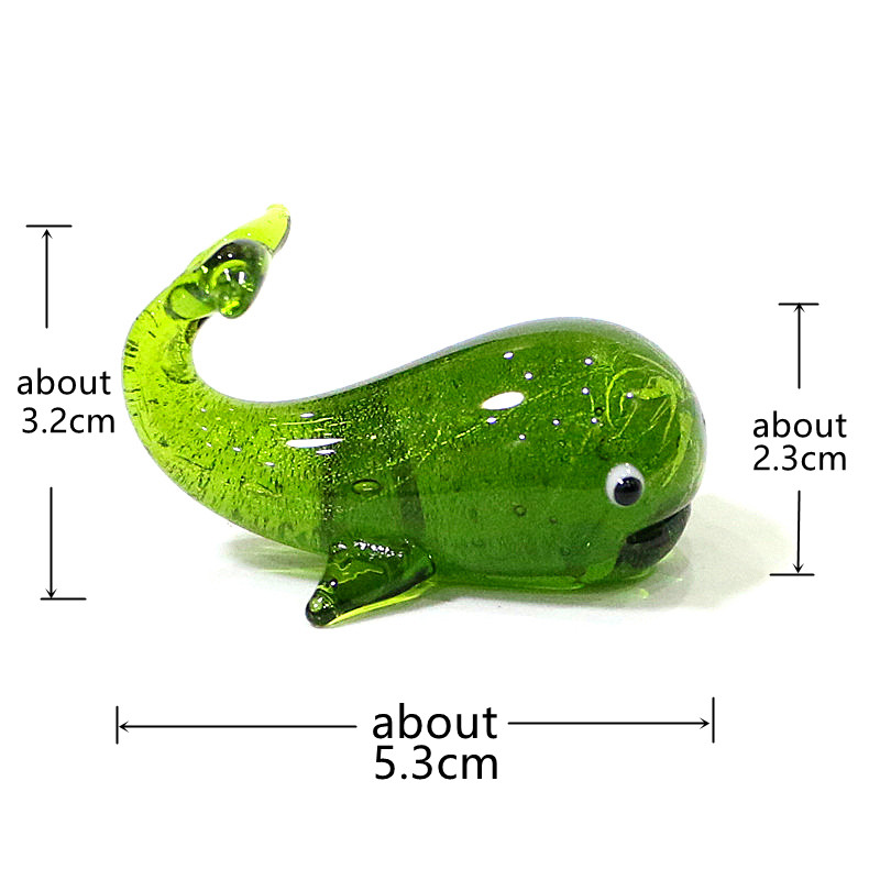 Muranoガラスクジラミニチュア像銀箔工芸かわいい海洋動物 - Home Decor Y2K のレビューと価格