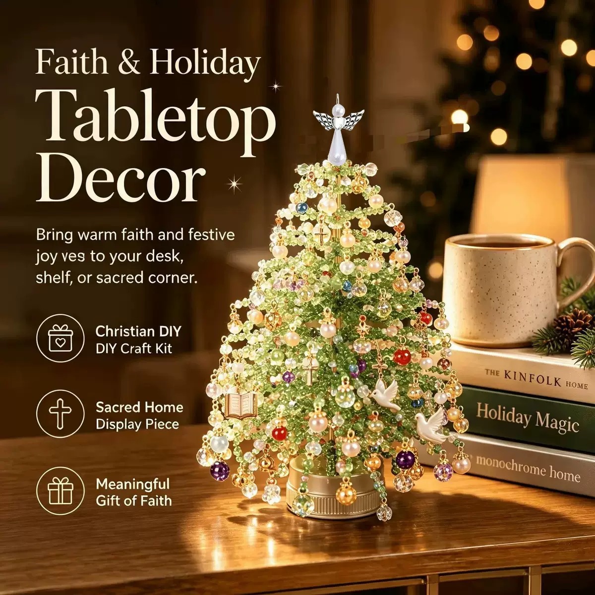 多種テーマに対応したDIYビーズ装飾ツリー作成キット。初心者 - Home Decor Theme のレビューと価格