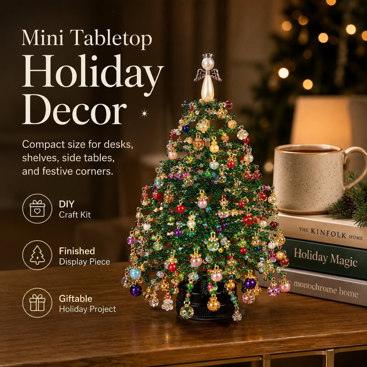 多種テーマに対応したDIYビーズ装飾ツリー作成キット。初心者 - Home Decor Theme のレビューと価格