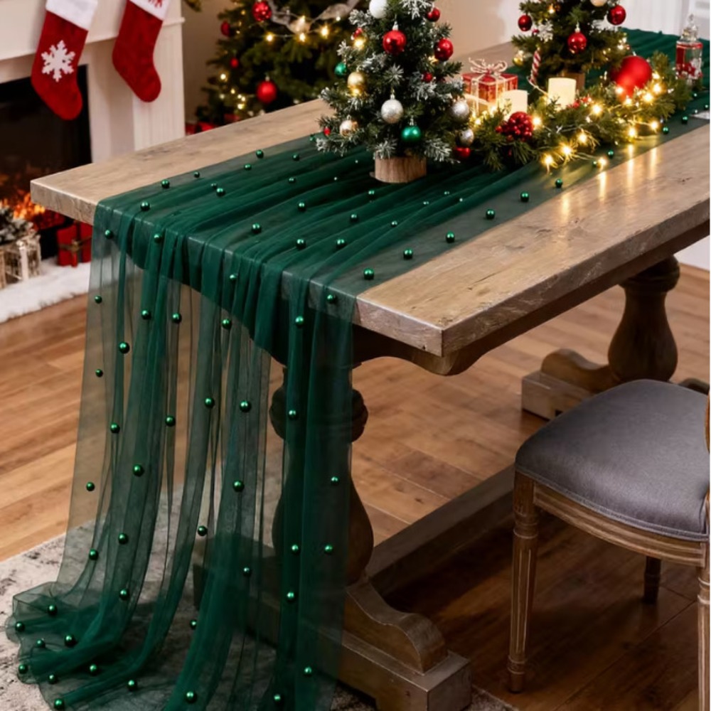 夢のような豪華なウェディングテーブルランナー半透明マルチカラ - Linen Table Runner のレビューと価格