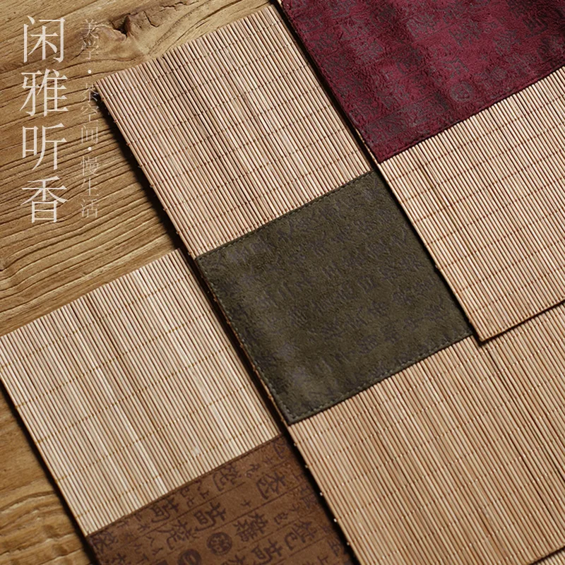 布製の竹製茶マット、リネン製の禅風テーブルランナー、日本の茶 - Linen Table Runner のレビューと価格