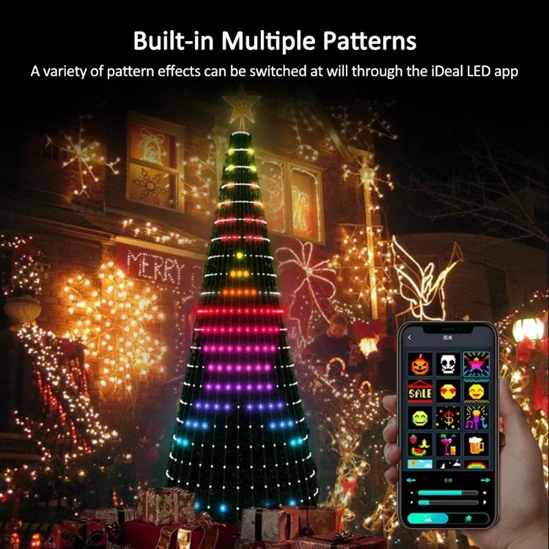 クリスマススターツリーライトRGB LED、Bluetoot - Home Decor Free App のレビューと価格