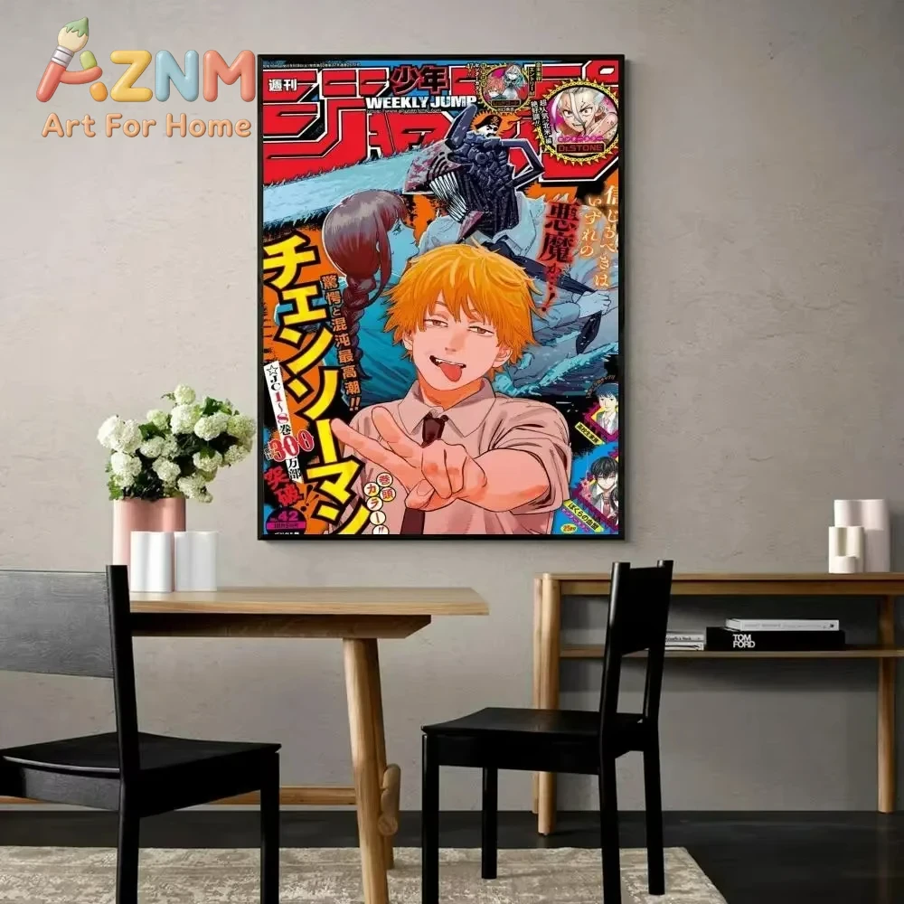 AZNM チェーンソーマン アニメ キャンバス 壁飾り デン - Home Decor Magazine のレビューと価格