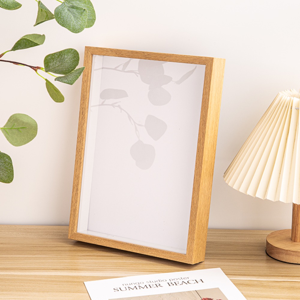 耐久性のあるマルチサイズシャドウボックスフレーム、長方形アク - Bamboo Photo Frame のレビューと価格