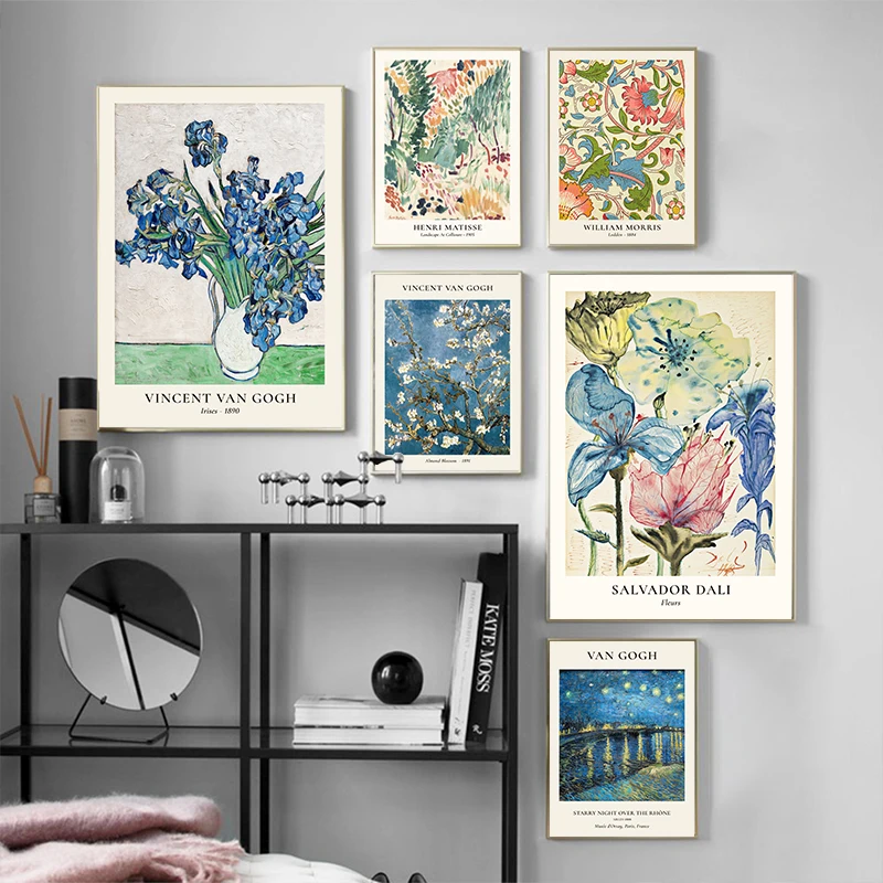 ヴァンゴッホ-スターウォールベースのヴィンテージフラワーキャ - Home Decor Za のレビューと価格