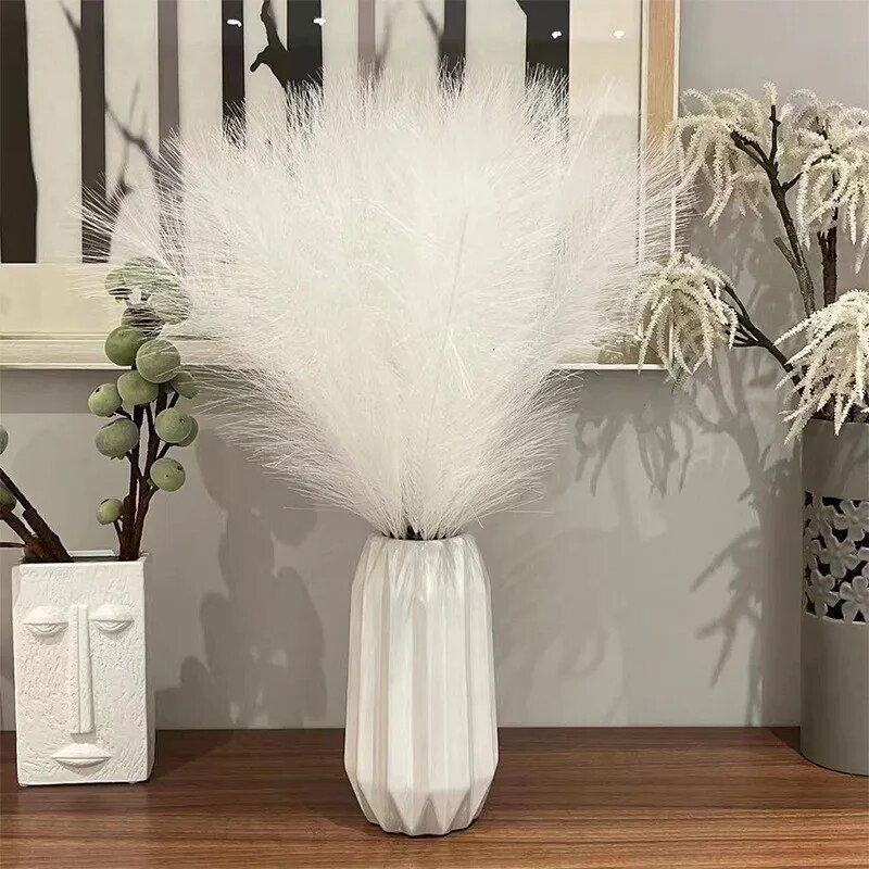 人工肥料,偽のふわふわのハーブ,植物の詰め物,家の自由奔放に - Pampas Grass Decor のレビューと価格