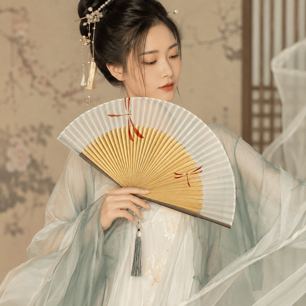 中国風折りたたみ扇子 手描きタッセル付き レトロ手持ち扇子  - Bamboo Photo Frame のレビューと価格
