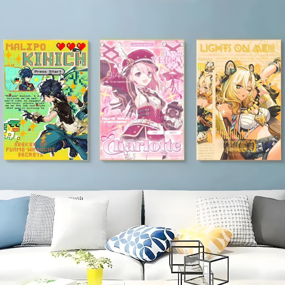 原神（Genshin）雑誌風ポスター クリエイティブな室内装 - Home Decor Magazine のレビューと価格