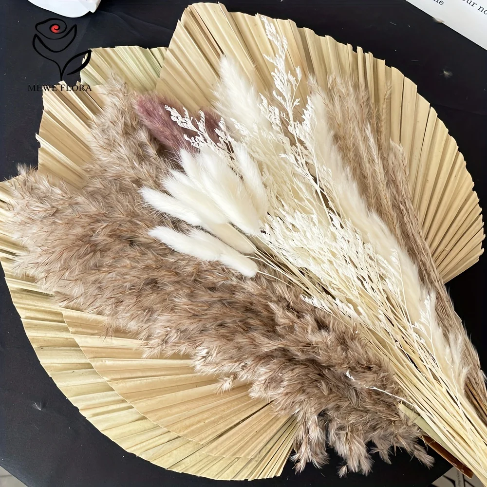 家の装飾のための天然湿地の葦,35個,乾燥した美的花束,コー - Pampas Grass Decor のレビューと価格