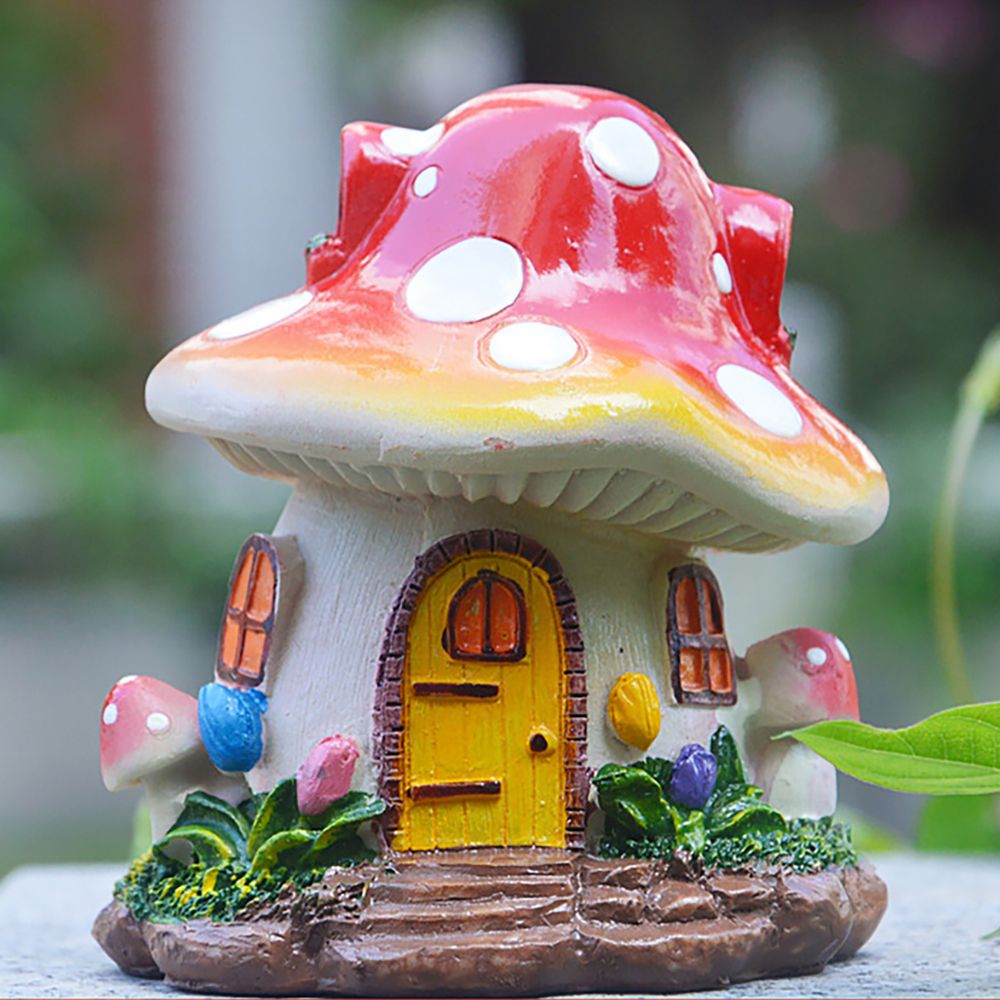 キノコの家樹脂庭の妖精の装飾マイクロ風景親友のテラリウム中世 - Home Decor Za のレビューと価格