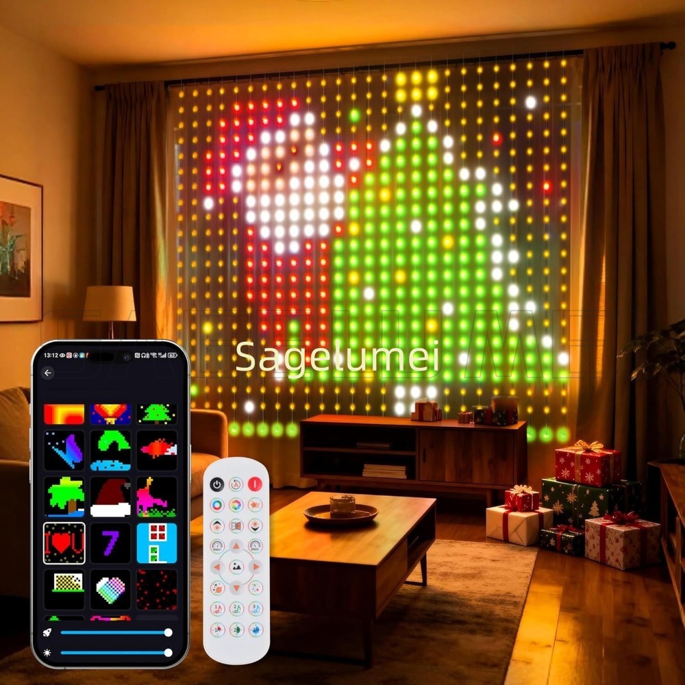 1.6m～3mのスマートLEDカーテンライト。アプリで操作可 - Home Decor Free App のレビューと価格