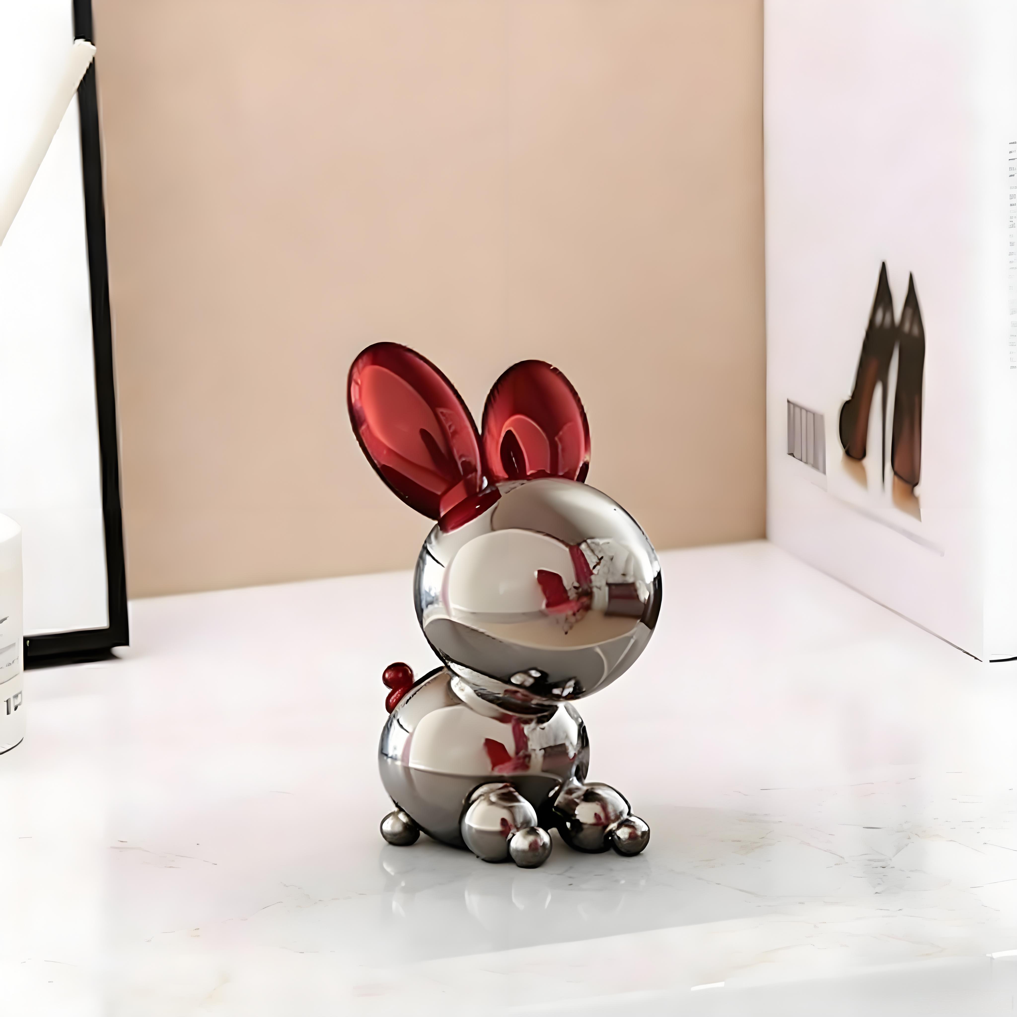 za-モダンアート装飾メッキステンレス鋼製ウサギ彫刻クリスマ - Home Decor Za のレビューと価格