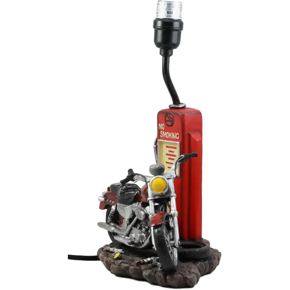 ヴィンテージレトロな赤いオートバイのガソリンスタンド風デスク - Home Decor Theme のレビューと価格