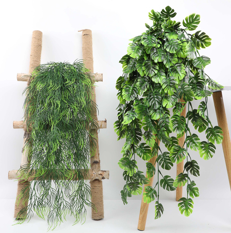 人工植物の吊り下げ、偽籐、柳、家の庭の装飾、80cm - Rattan Plant Basket のレビューと価格