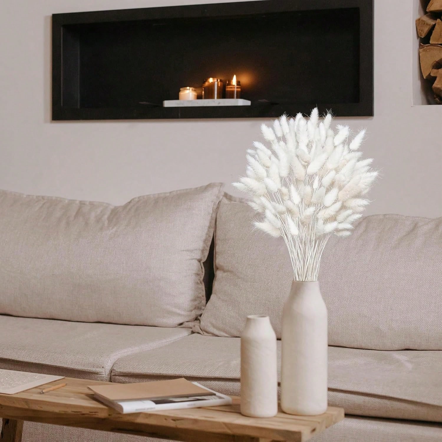 120個入り パンパスグラス ドライフラワー デコレーション - Pampas Grass Decor のレビューと価格