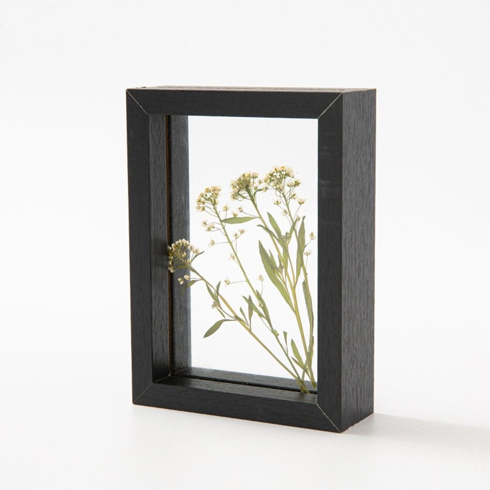 木製ガラス葉標本フレーム透明両面写真表示フレーム厚い紙カット - Bamboo Photo Frame のレビューと価格