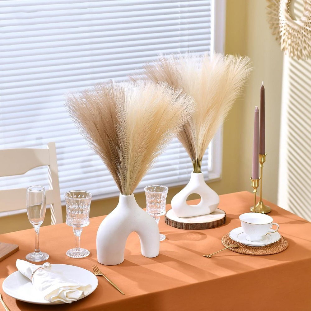 15本入り パンパスグラス 人工茎 リアルな造花 ホームデコ - Pampas Grass Decor のレビューと価格