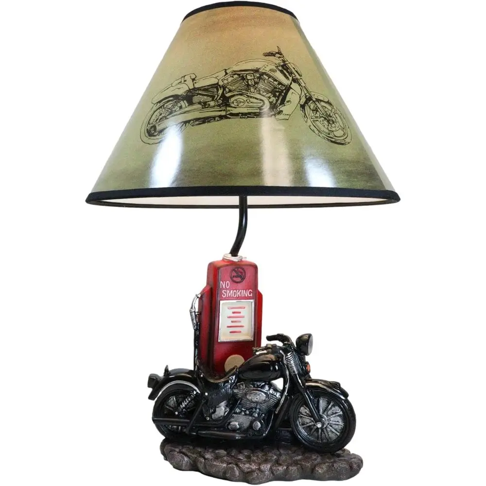 ヴィンテージレトロブラックオートバイガスポンプデスクランプ（ - Home Decor Theme のレビューと価格