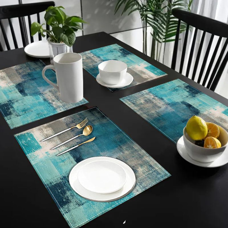 VIKAMA モランディ アブストラクト インク テーブルラ - Linen Table Runner のレビューと価格