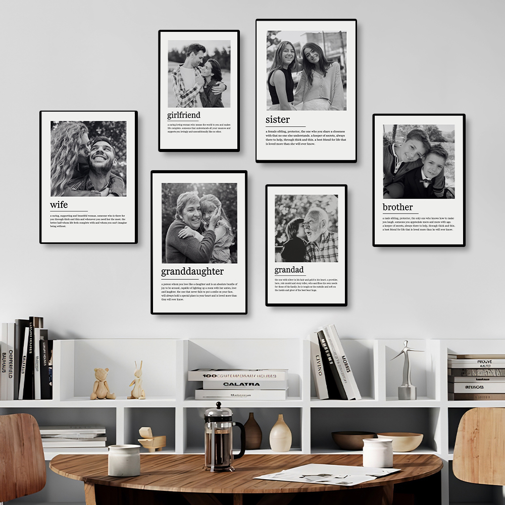 カスタムファミリーフォトキャンバス絵画、パーソナライズされた - Home Decor Theme のレビューと価格