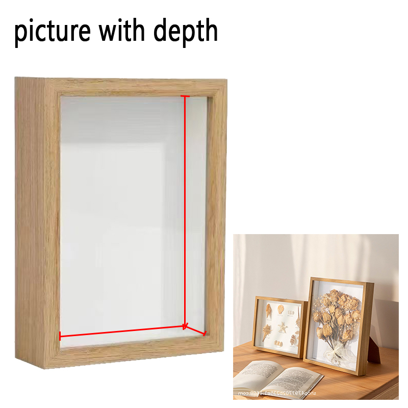 3D木製額縁　深さ3cm　無垢材　ドライフラワー写真フレーム - Bamboo Photo Frame のレビューと価格
