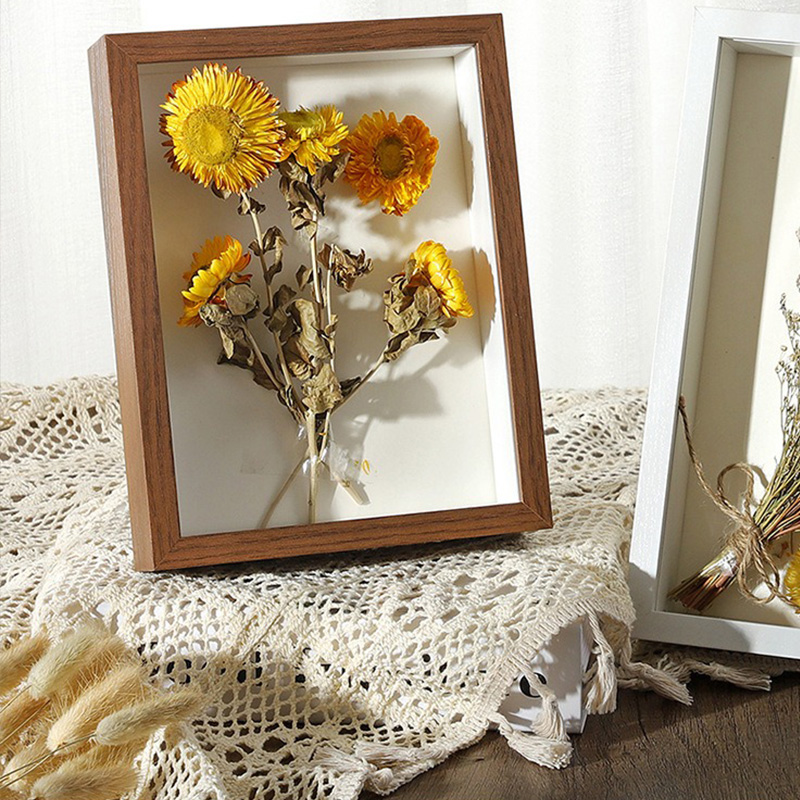 3D木製額縁　深さ3cm　無垢材　ドライフラワー写真フレーム - Bamboo Photo Frame のレビューと価格