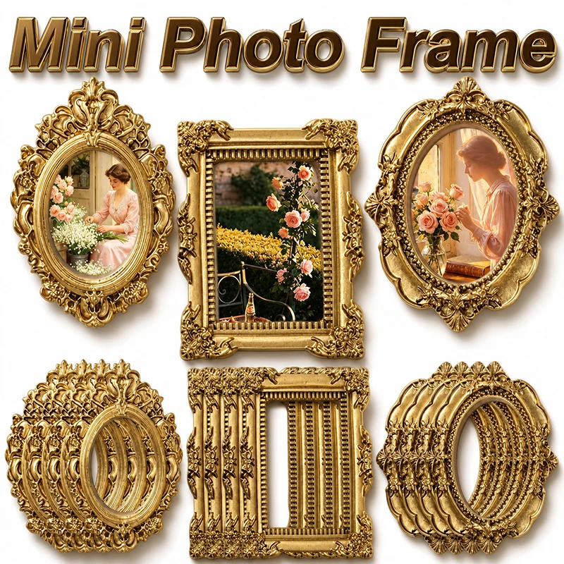 10/5個入り ヴィンテージレジン製ミニフォトフレーム 壁掛 - Bamboo Photo Frame のレビューと価格