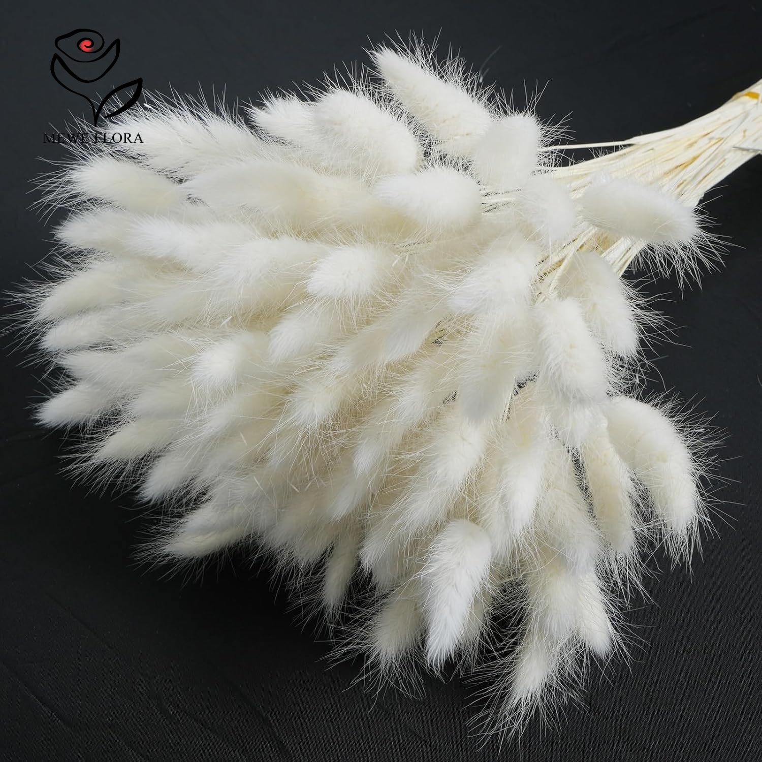 150個入り ホワイト ナチュラル ふわふわ ラビットテール - Pampas Grass Decor のレビューと価格